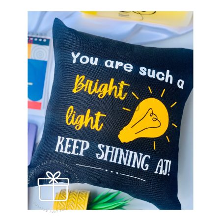 You Are A Shining Light Black 12x12 Mini Pillow