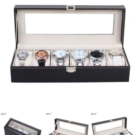 Six Spaces Wrist Watch Organizer Gift For Him