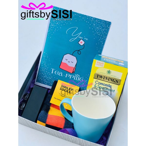 Teal-themed Tea-rrific Celebrations Gift Box For Him