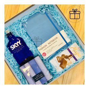 Personalized Gift Box For Him Journal Notebook Vodka Gift