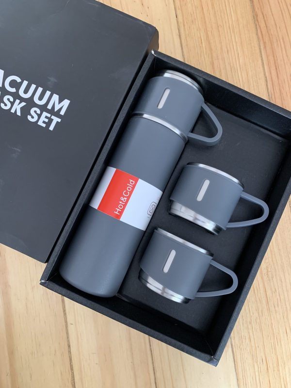 Executive Vacuum Flask & Cups Gift Set - Image 2