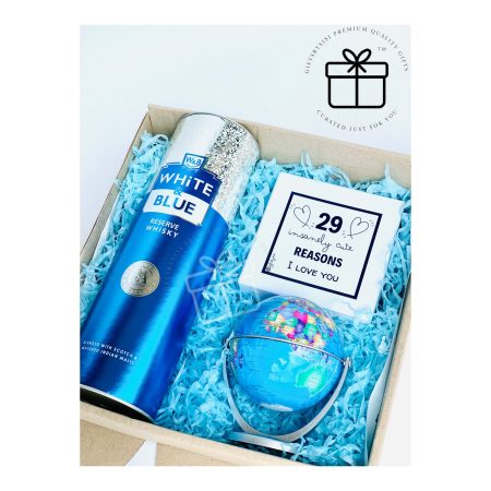 Blue Whiskey Gift For Him Lover Sentimental Box