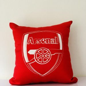 Red Arsenal Football Mini Pillow