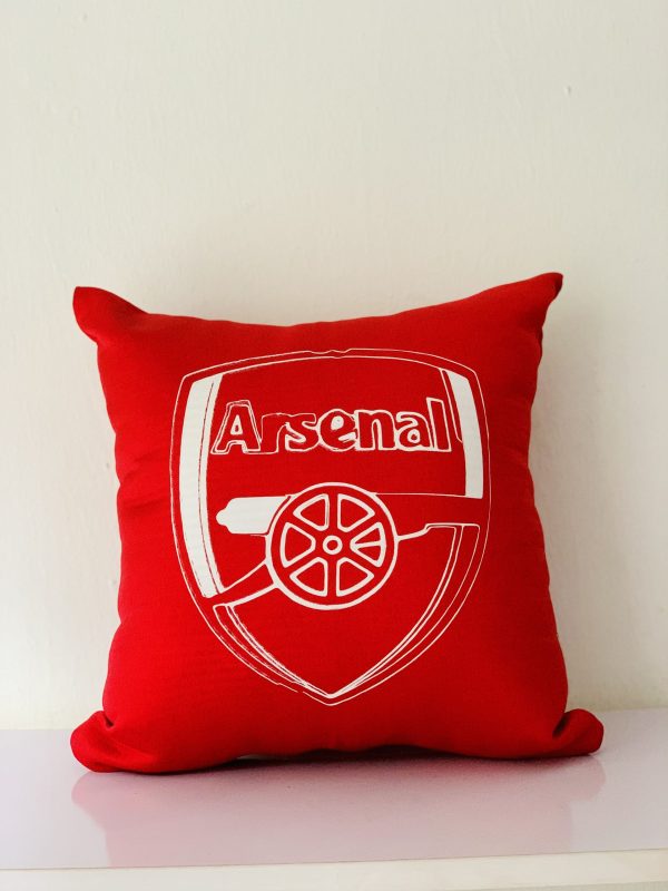 Red Arsenal Football Mini Pillow