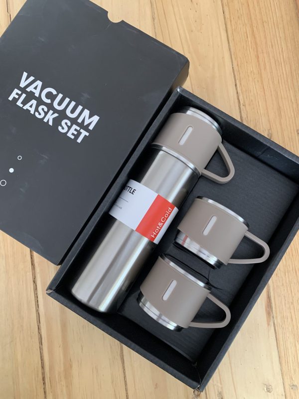 Executive Vacuum Flask & Cups Gift Set - Image 3