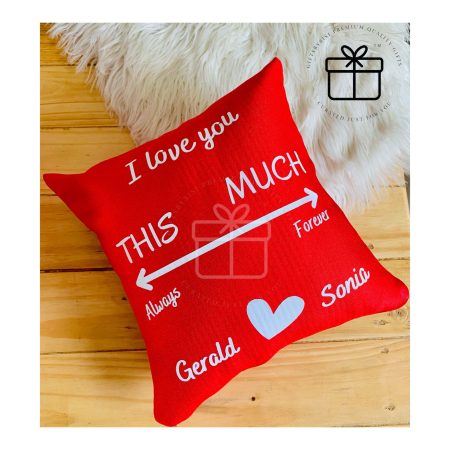 12x12 Personalized Inscription Red Mini Pillo