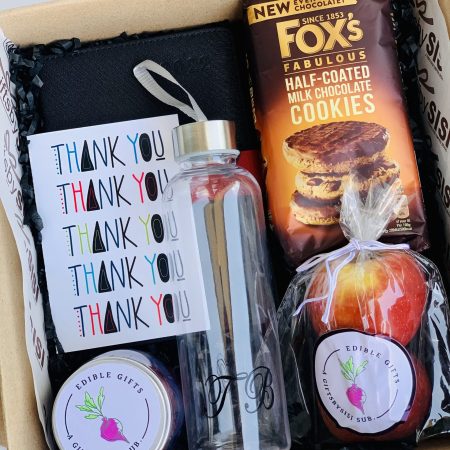 Thank You Fruity Gift Box With Fresh Fruits Personalized Card