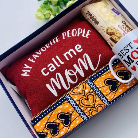 Special Occasion Mom Box With African Print Textile Material