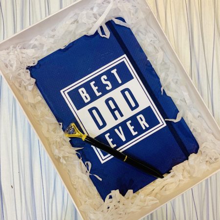 Best Dad Ever Moleskin Rope Journal With Diamond Pen In Box
