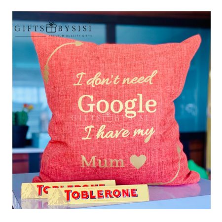 My Mum is Google 18” Orange Pillow