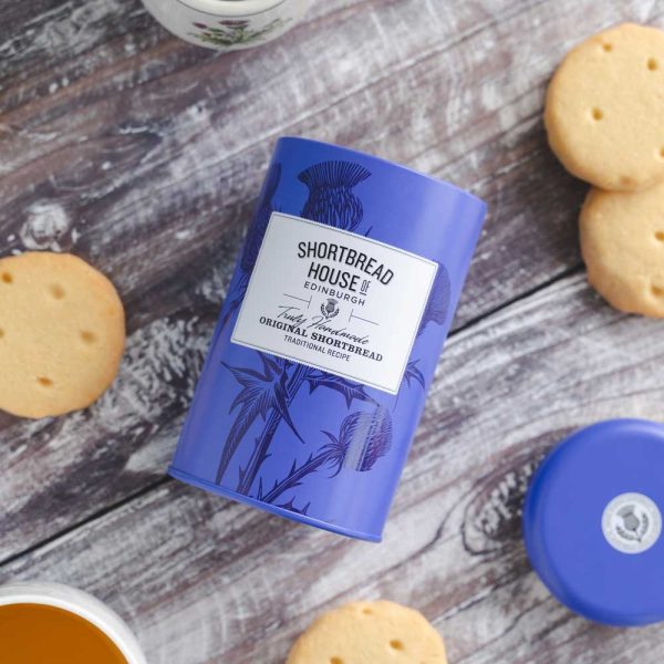 140g Tin of Shortbread House of Edinburgh Cookie - Purple