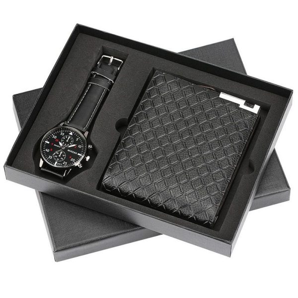 Two Pieces Men’s Watch and Wallet Luxury Gift For Him