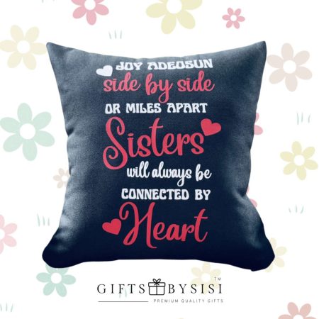 Sisters Connected By Heart Pillow
