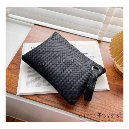 Wooven Leather Clutch Fashionable Man-Purse