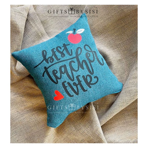 Teal Teacher Pillow