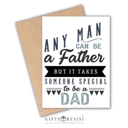 Any Man Can Be A Father Personalized Card