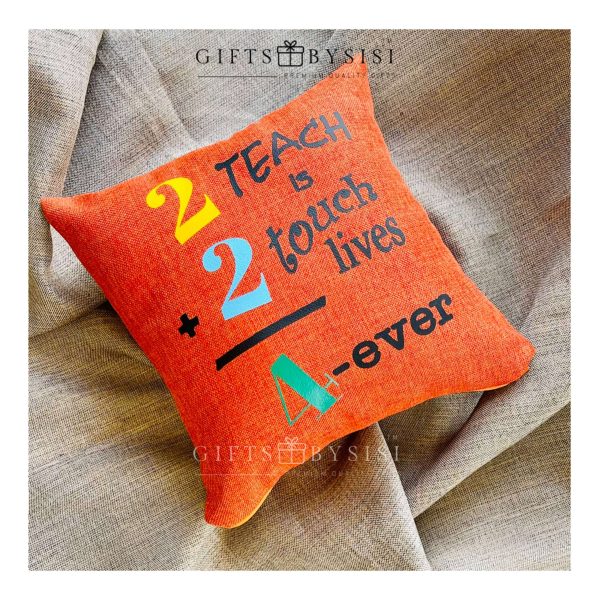 Orange Teacher Pillow