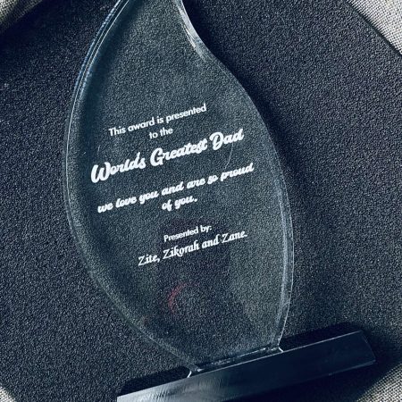 Acrylic Mango Shape Father’s Day Award Plaque