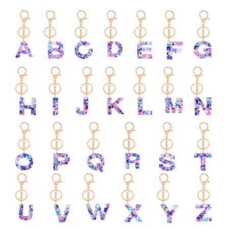 Alphabet Resin Keyholder Keyring Letters