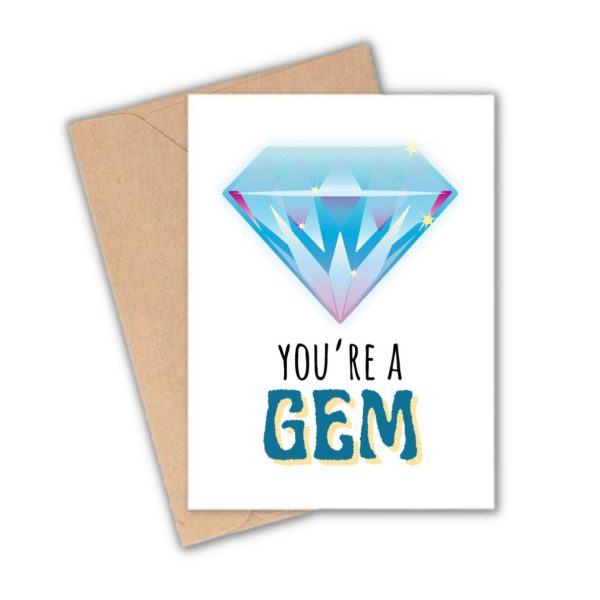 You’re a Gem Personalized Greeting Card - Image 2