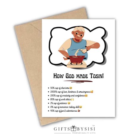 How God Made You Personalized Greeting Card