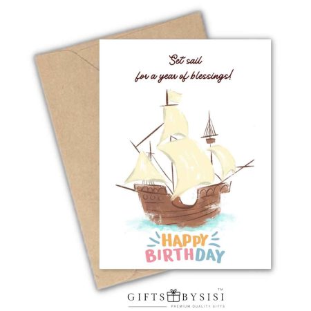 Set Sail Personalized Greeting Card