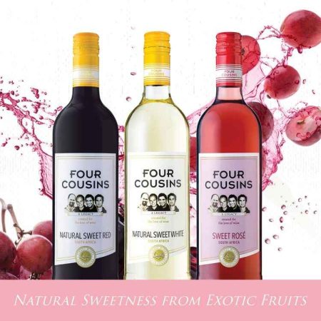Four Cousins Red White Rose Sweet Wine