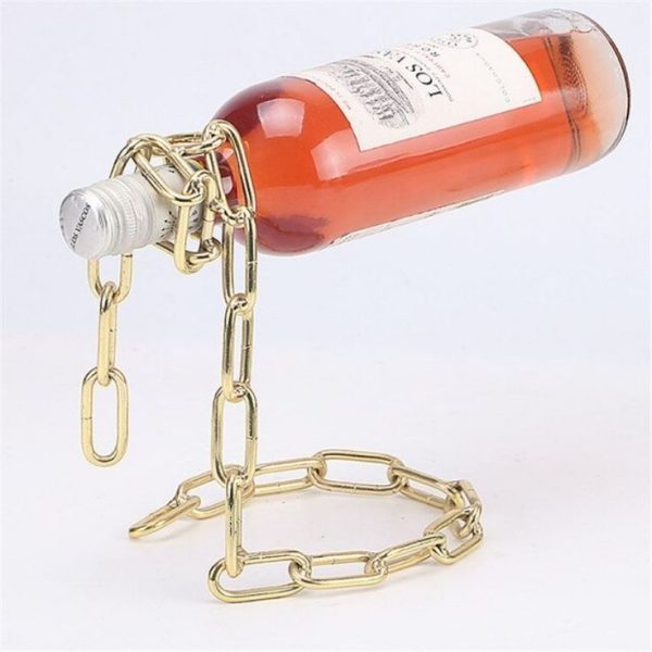 Chain Rope Magic Wine Holder Art Gift Father’s Day Christmas Gift