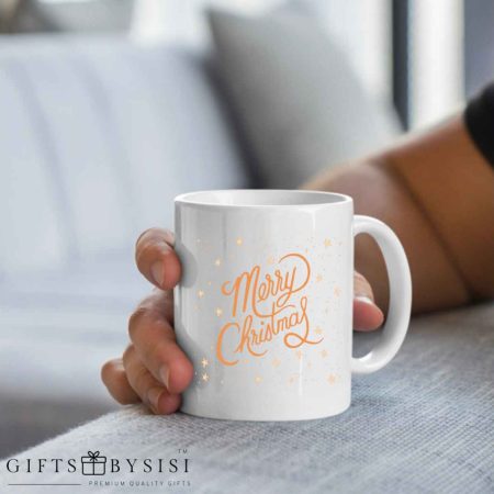 Merry Christmas Snowflakes White Mug Gift