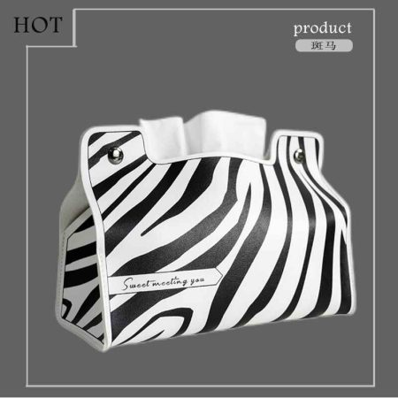 Chic Soft Leather Monochrome Tissue Box Gift For Homes & Offices
