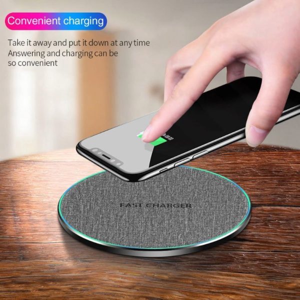 10W Fast Quick Charger Wireless Chargers USB Qi Charging Pad For Wireless-charging Enabled Smartphones - Image 2