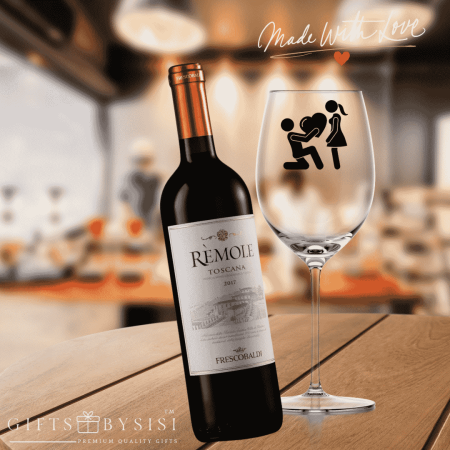Limited Edition Valentine Day Custom Wine Glass
