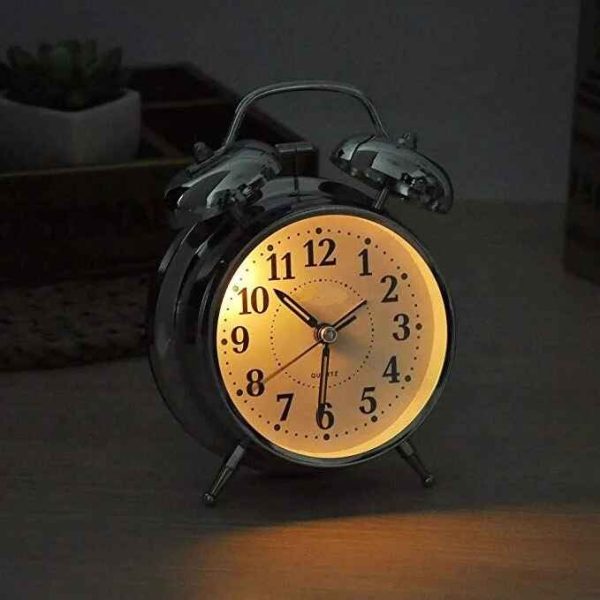 Vintage Analog Clock Desktop Alarm Bell - Image 4