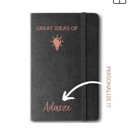“Great Ideas Of” A5 Personalized Faux Leather Journal