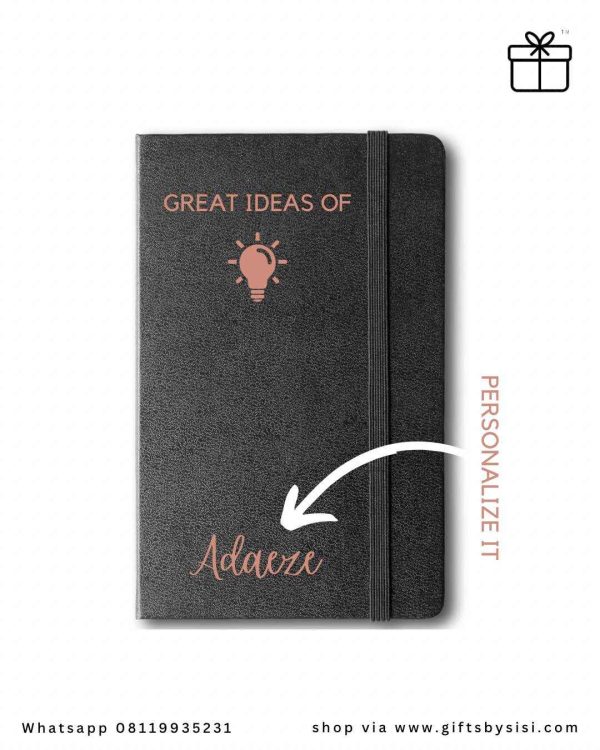“Great Ideas Of” A5 Personalized Faux Leather Journal