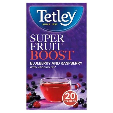 Tetley Super Fruit Boost Blueberry and Raspberry with Vitamin B6