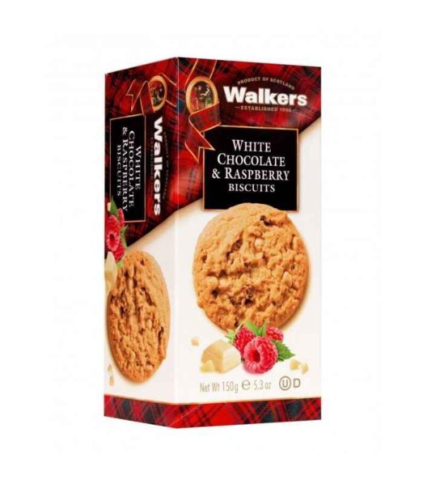 Walkers White Chocolate and Raspberry Biscuits 150g Shortbread Biscuits
