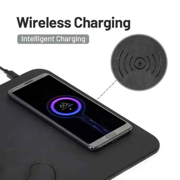 Ergonomic Wireless Charging Leather Mousepad - Image 2
