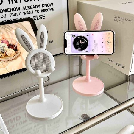Cute Cartoon Rabbit Adjustable Desktop Phone And Tablet Holder Gift