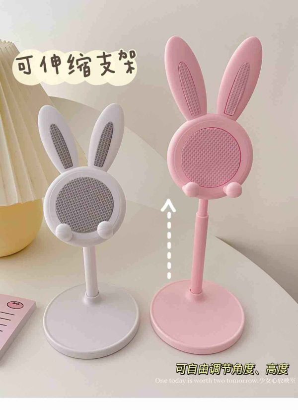 Cute Cartoon Rabbit Adjustable Desktop Phone And Tablet Holder Gift - Image 2