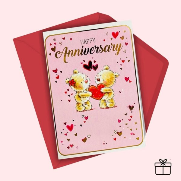 Romantic Anniversary Card - "Forever Love" Greeting Card for Couples