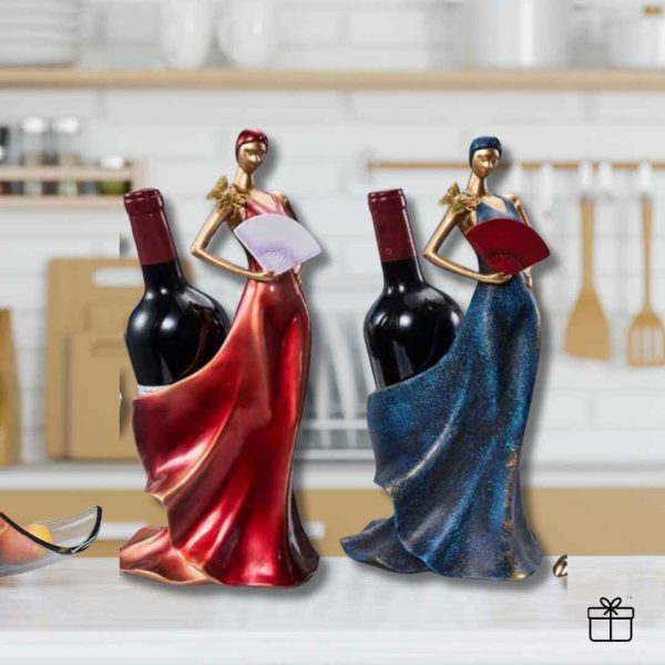 Elegant Lady Decorative Art Wine Holder - Image 2