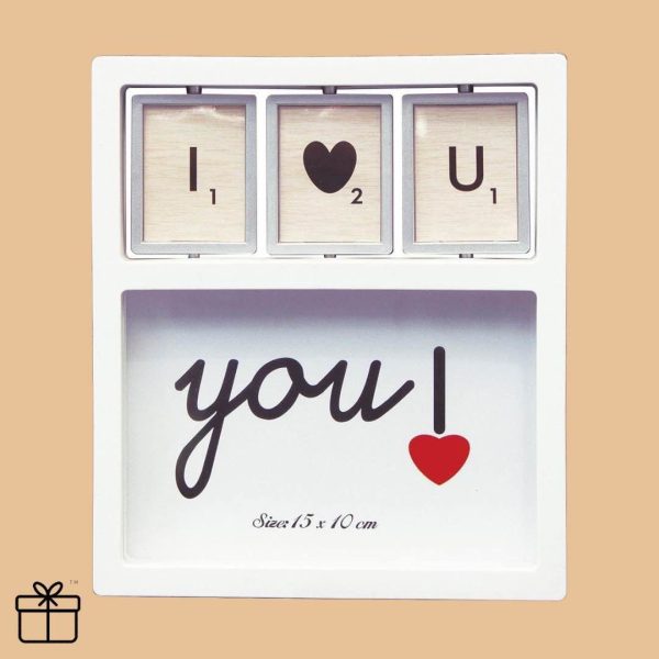 Scrabble I Love You Plastic Table Frame Romantic Gift