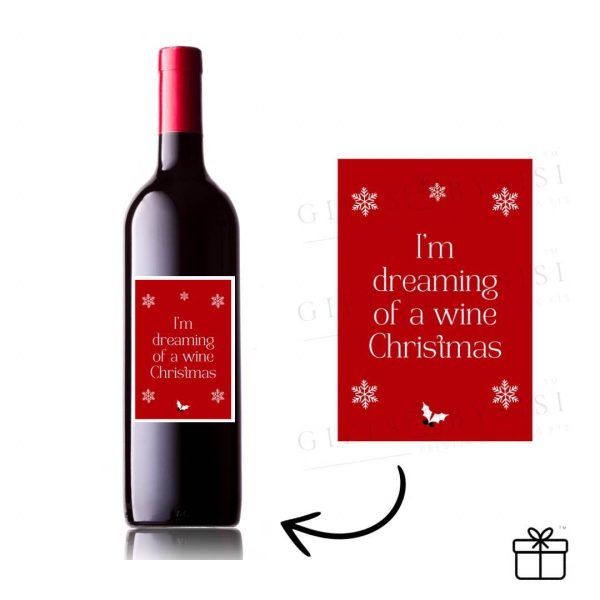 Limited Edition Custom Christmas Holiday Wine Bottle – Dreaming