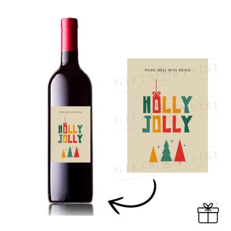 Limited Edition Custom Christmas Holiday Wine Bottle – Jolly