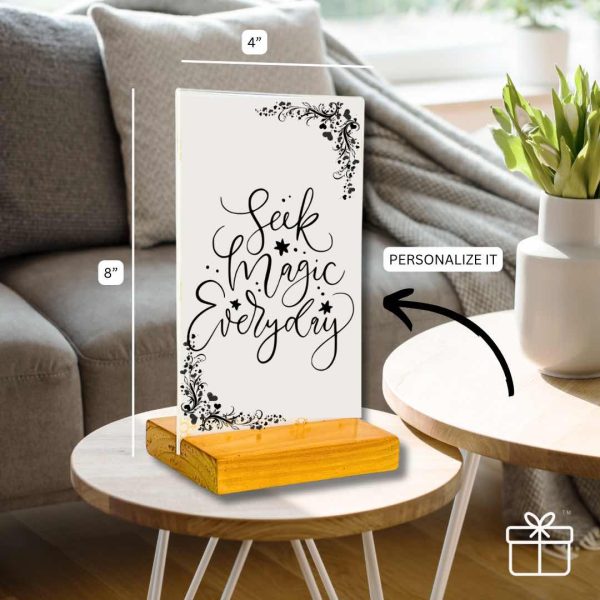 Elegant Wood Base Acrylic Christmas Decor Stand - Image 3