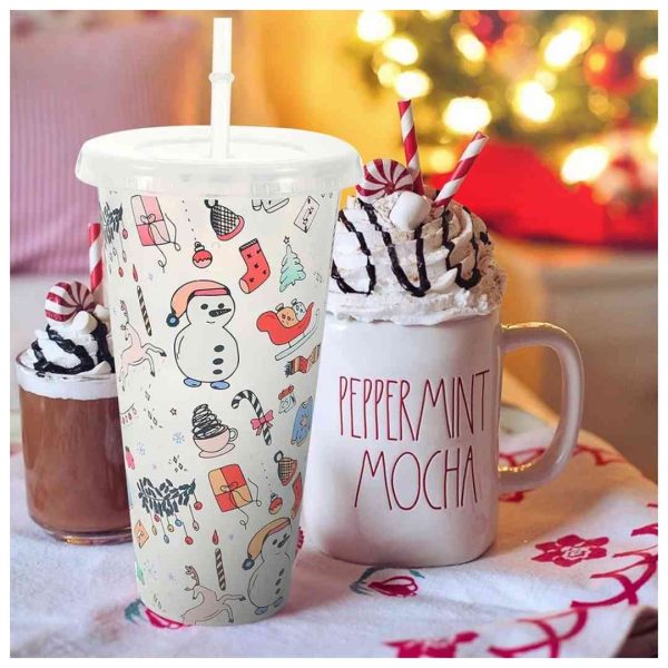 700ml Plastic Christmas Sipping Cup Gift