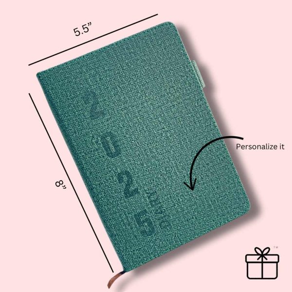 A5 2025 Diary Textured Fabric Notebook