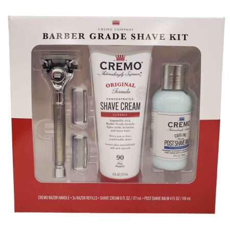Cremo Barber Grade Shave Kit Gift Bundle