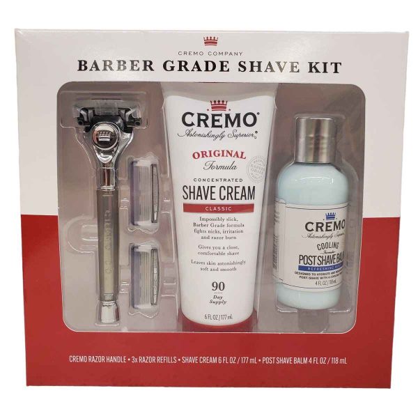 Cremo Barber Grade Shave Kit Gift Bundle